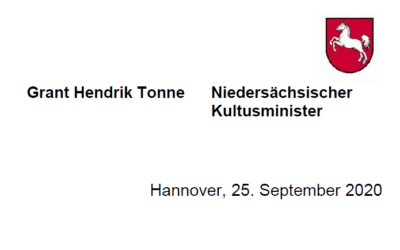 Brief des Kultusministers an alle Eltern und Erziehungsberechtigten